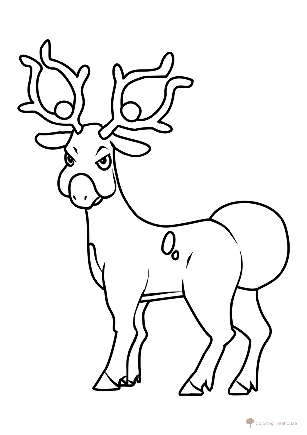 Pokémon Stantler Coloring Page #0234 free printable Second Generation Pokémon Coloring Pages coloring page