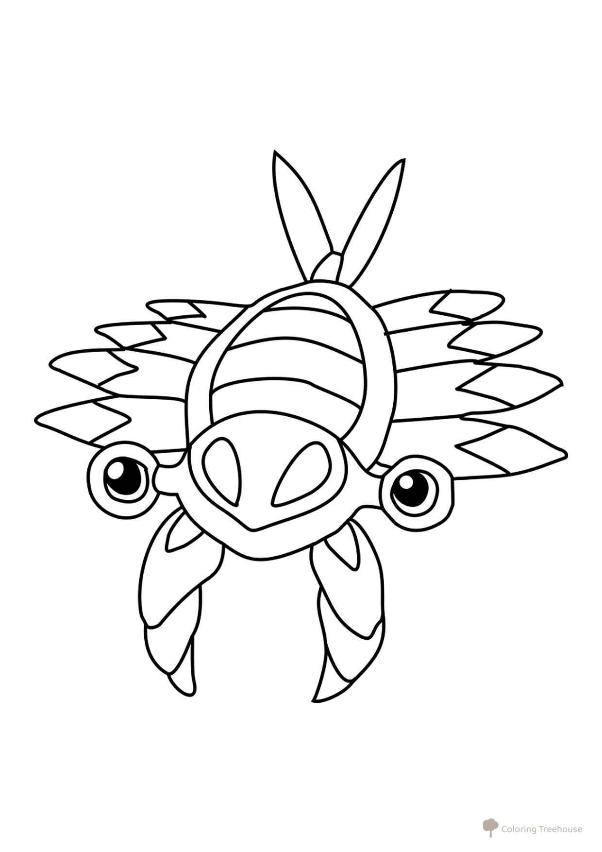 Página para colorear Pokémon Anorith #0347 dibujo para colorear gratis de Páginas para colorear: Pokémon de la Generación 3 (Hoenn)