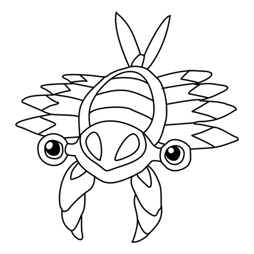 Página para colorear Pokémon Anorith #0347 dibujo para colorear gratis de Páginas para colorear: Pokémon de la Generación 3 (Hoenn)