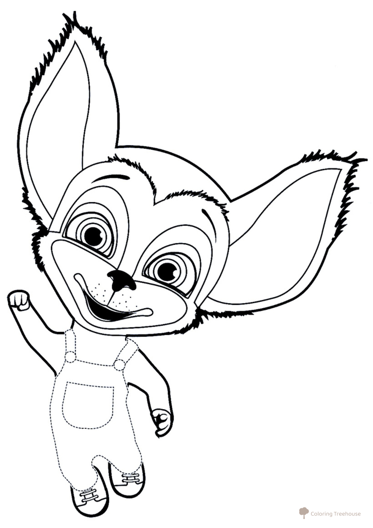 Página para colorear 'Malysh Barboskin' por puntos dibujo para colorear gratis de Láminas para colorear de Barboskiny
