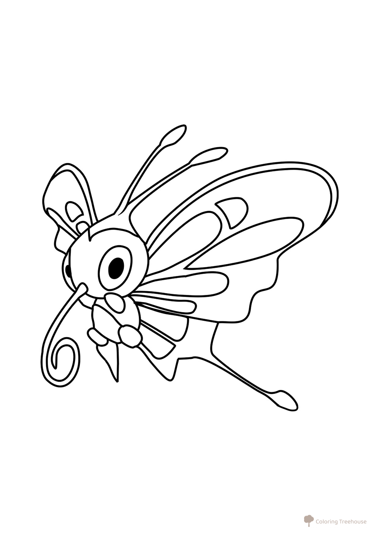 Pokemon Beautifly Coloring Page #0267 free printable Generation 3 Pokémon Coloring Pages coloring page