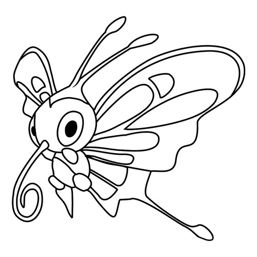 Pokemon Beautifly Coloring Page #0267 free printable Generation 3 Pokémon Coloring Pages coloring page