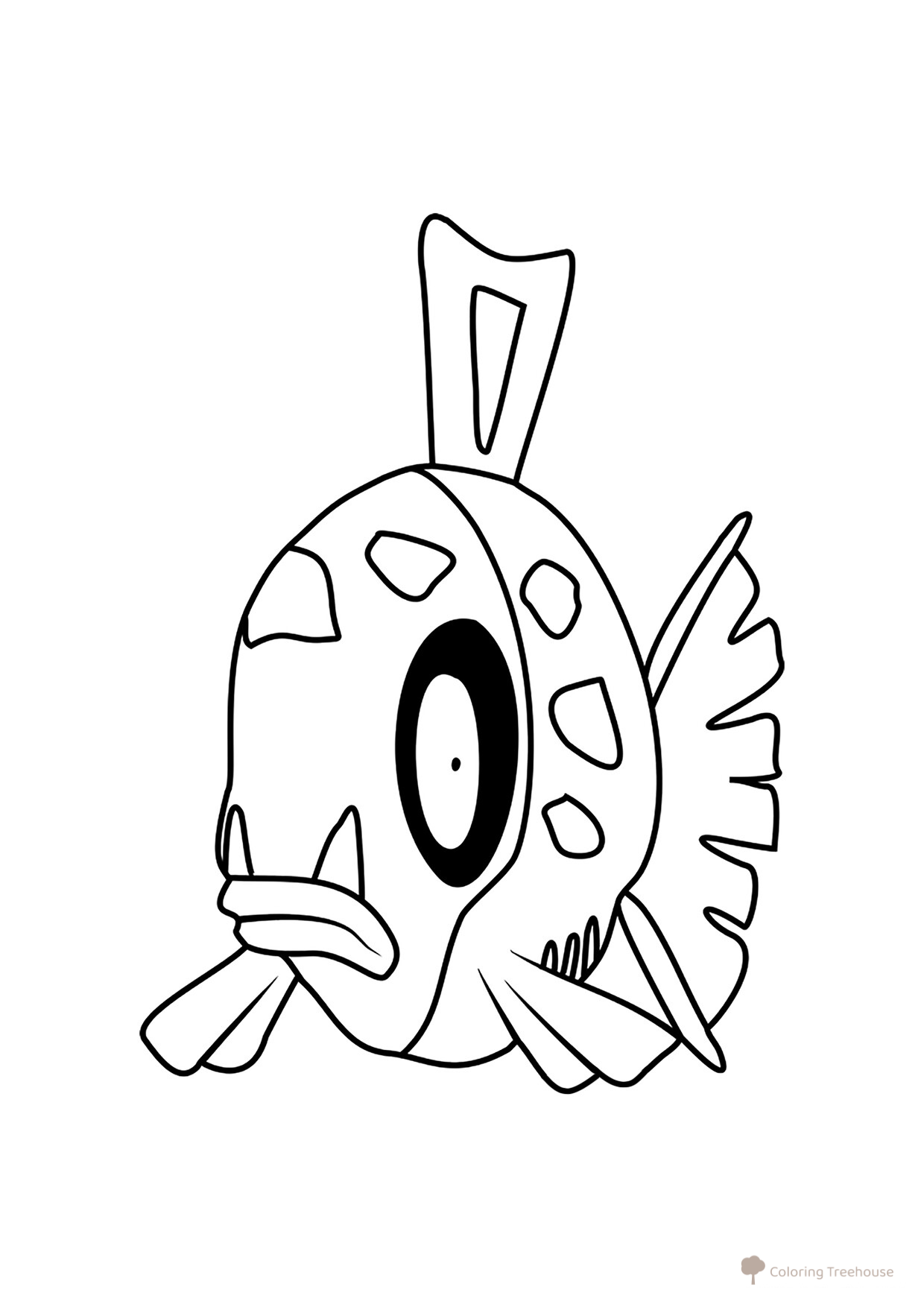 Pokemon Feebas Coloring Page #0349 free printable Generation 3 Pokémon Coloring Pages coloring page