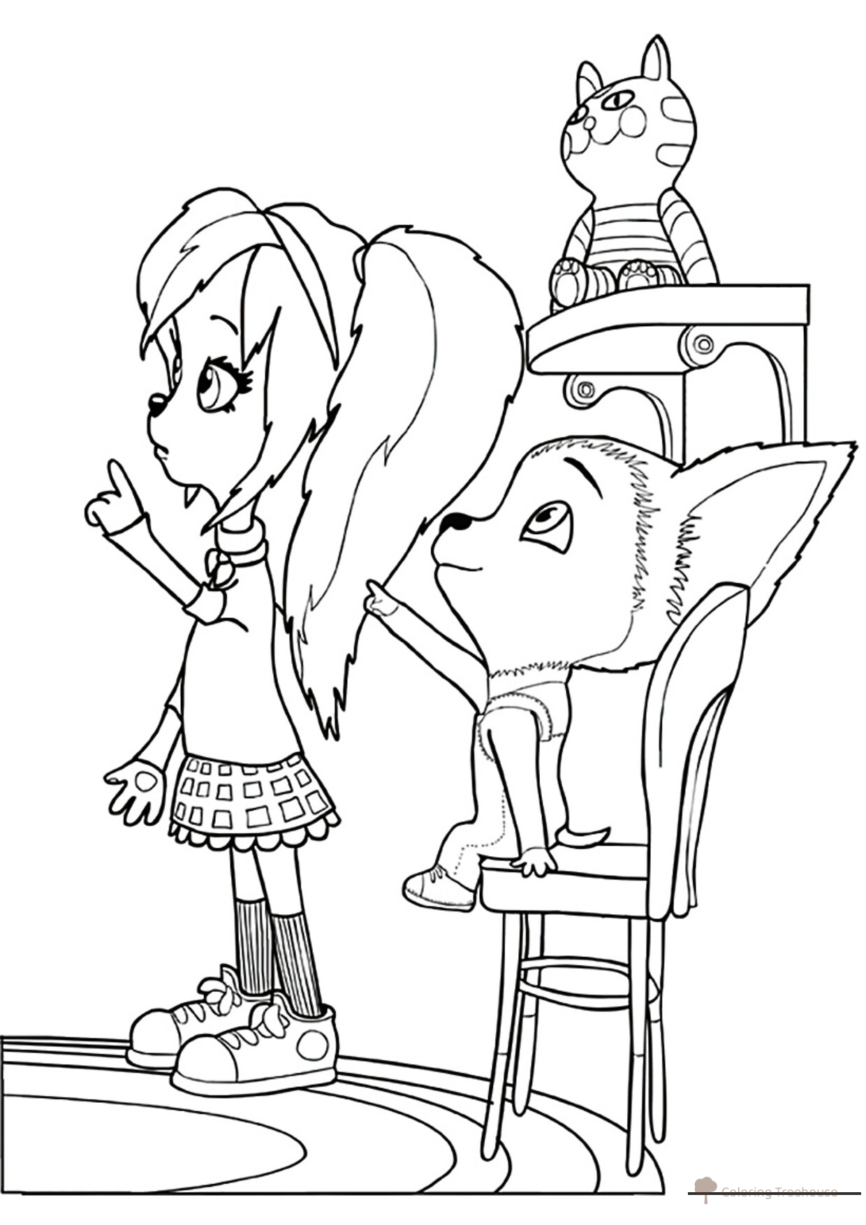 Baby and Rose Barboskiny Coloring Page free printable Barboskiny Coloring Pages coloring page