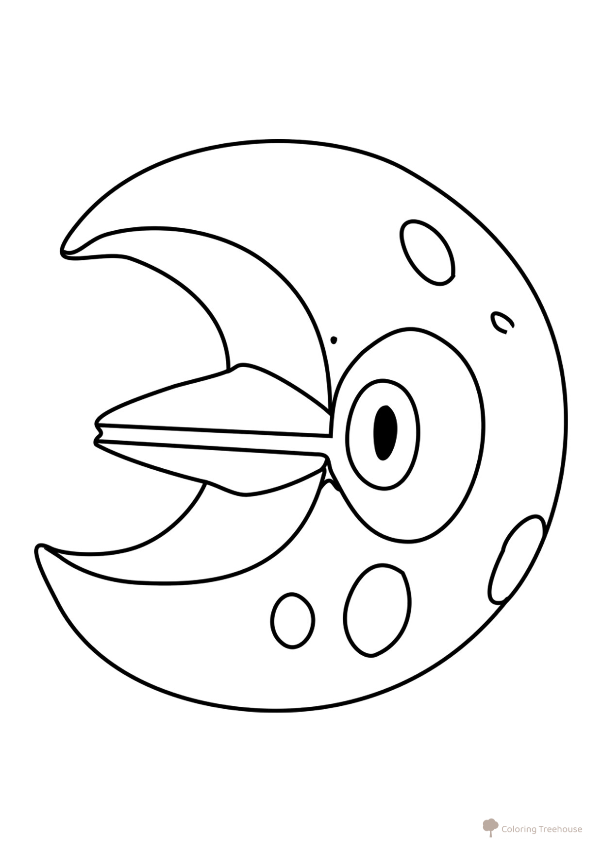 Página para colorear de Lunatone (Pokémon) #0337 dibujo para colorear gratis de Páginas para colorear: Pokémon de la Generación 3 (Hoenn)