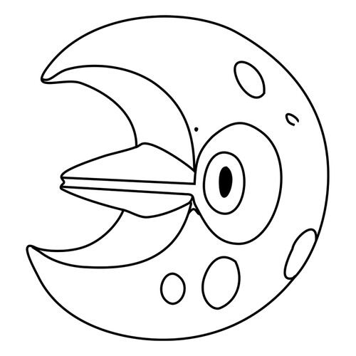 Página para colorear de Lunatone (Pokémon) #0337 dibujo para colorear gratis de Páginas para colorear: Pokémon de la Generación 3 (Hoenn)