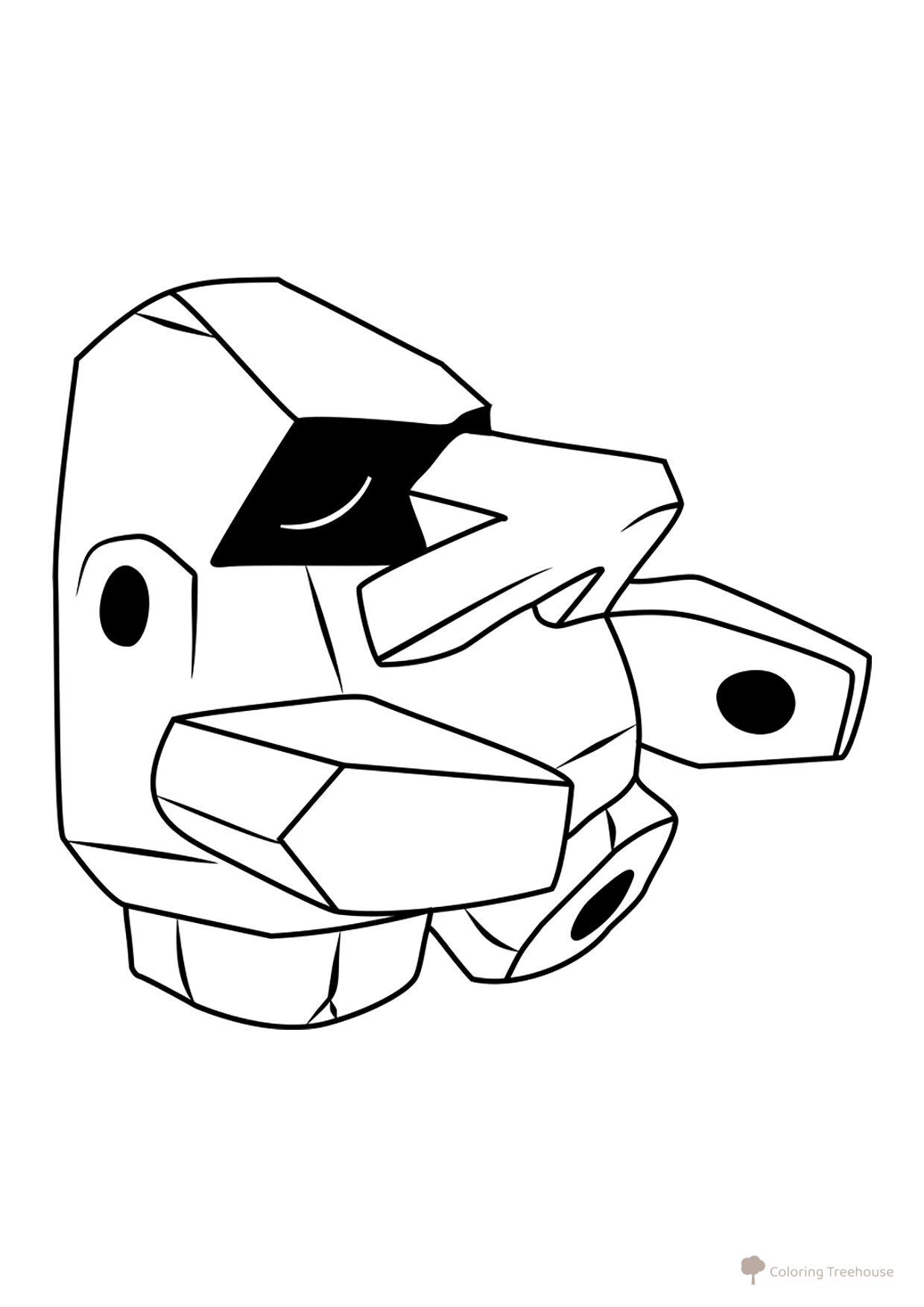 Pokemon Nosepass Coloring Page #0299 free printable Generation 3 Pokémon Coloring Pages coloring page