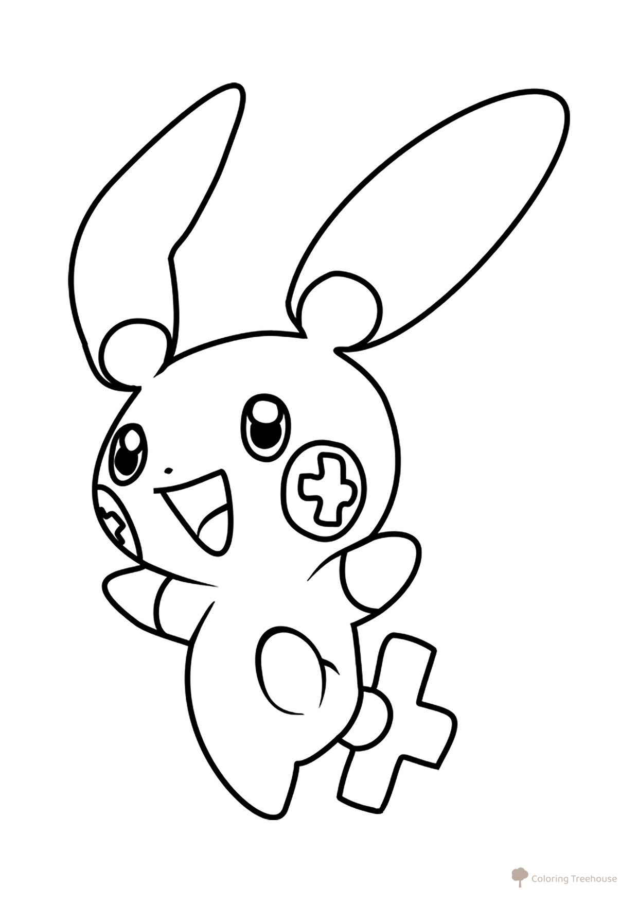 Página para colorear Pokémon Plasl #0311 dibujo para colorear gratis de Páginas para colorear: Pokémon de la Generación 3 (Hoenn)