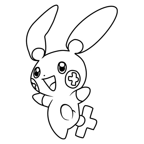 Página para colorear Pokémon Plasl #0311 dibujo para colorear gratis de Páginas para colorear: Pokémon de la Generación 3 (Hoenn)