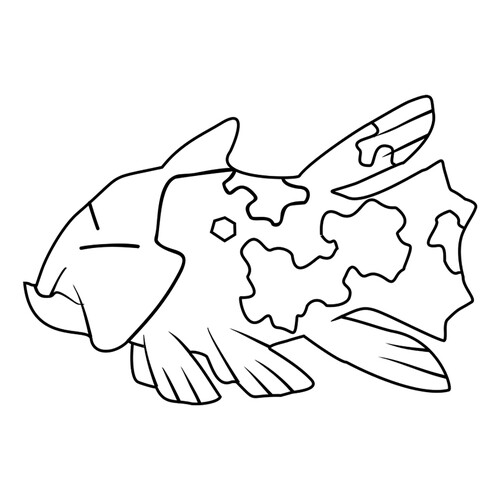 Pokemon Relicanth Coloring Page #0369 free printable Generation 3 Pokémon Coloring Pages coloring page