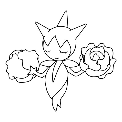 Roselia Pokémon Coloring Page #0315 free printable Generation 3 Pokémon Coloring Pages coloring page