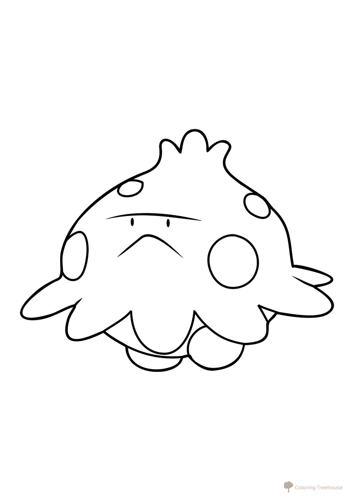 Pokemon Shroomish Coloring Page #0285 free printable Generation 3 Pokémon Coloring Pages coloring page