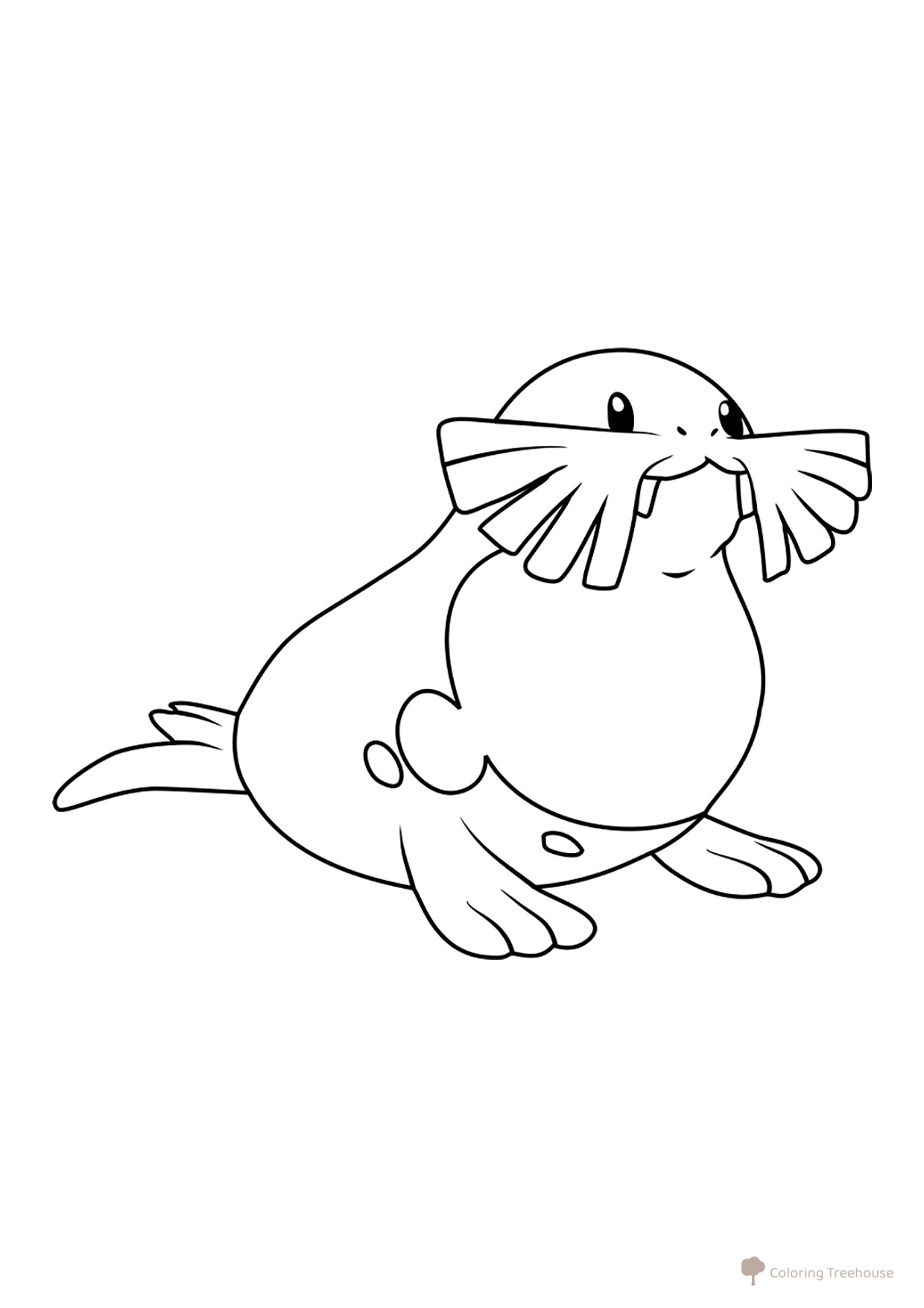 Página para colorear Pokémon Sileo #0364 dibujo para colorear gratis de Páginas para colorear: Pokémon de la Generación 3 (Hoenn)