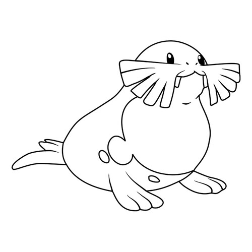 Página para colorear Pokémon Sileo #0364 dibujo para colorear gratis de Páginas para colorear: Pokémon de la Generación 3 (Hoenn)