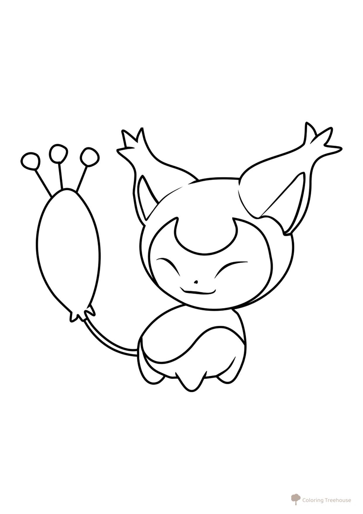 Página para colorear Pokémon Skitty #0300 dibujo para colorear gratis de Páginas para colorear: Pokémon de la Generación 3 (Hoenn)