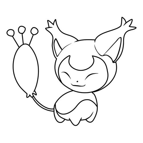 Página para colorear Pokémon Skitty #0300 dibujo para colorear gratis de Páginas para colorear: Pokémon de la Generación 3 (Hoenn)