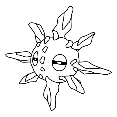 Pokemon Solrock Coloring Page #0338 free printable Generation 3 Pokémon Coloring Pages coloring page