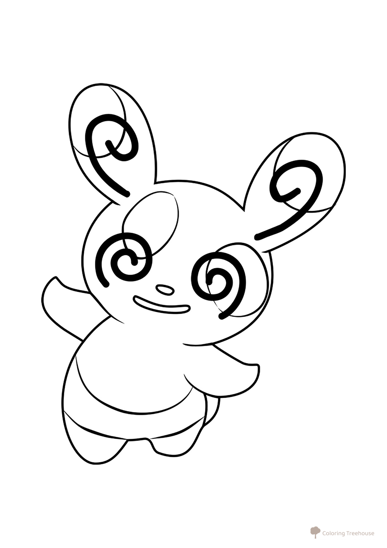 Página para colorear de Pokémon Spinda #0327 dibujo para colorear gratis de Páginas para colorear: Pokémon de la Generación 3 (Hoenn)