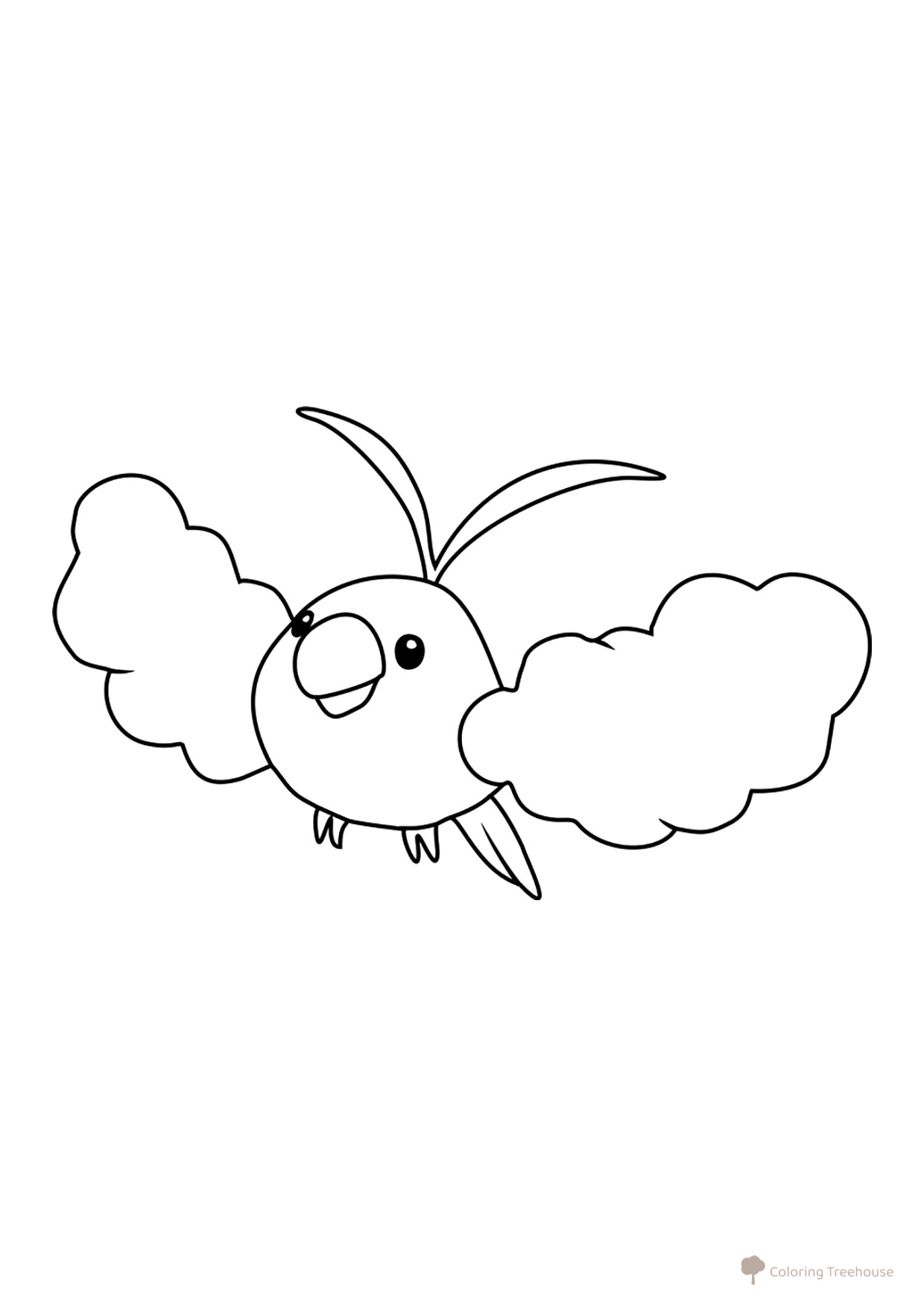 Pokemon Swablu Coloring Page #0333 free printable Generation 3 Pokémon Coloring Pages coloring page