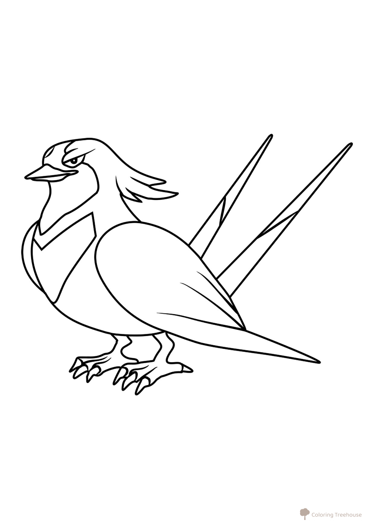 Pokémon Swellow Coloring Page #0277 free printable Generation 3 Pokémon Coloring Pages coloring page