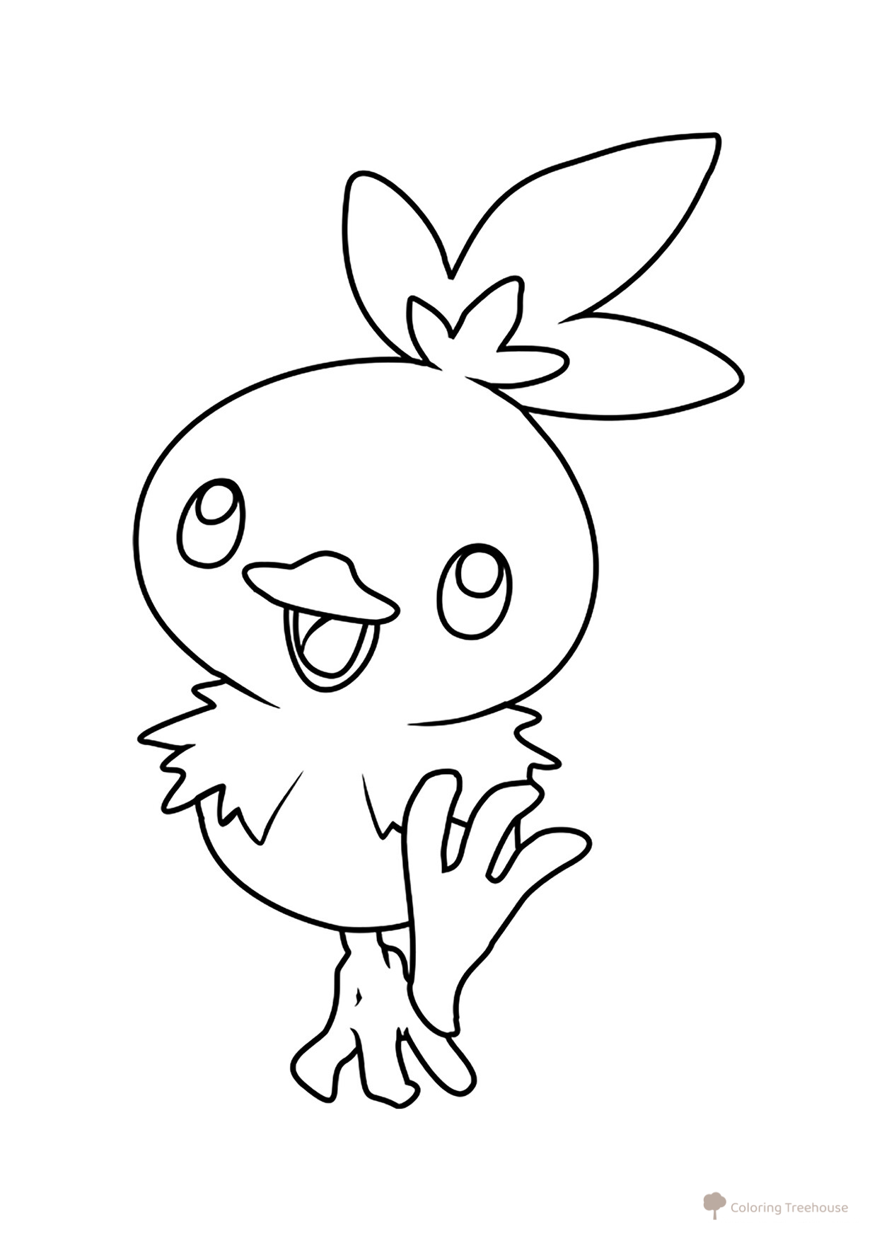 Página para colorear Pokémon Torchic #0255 dibujo para colorear gratis de Páginas para colorear: Pokémon de la Generación 3 (Hoenn)