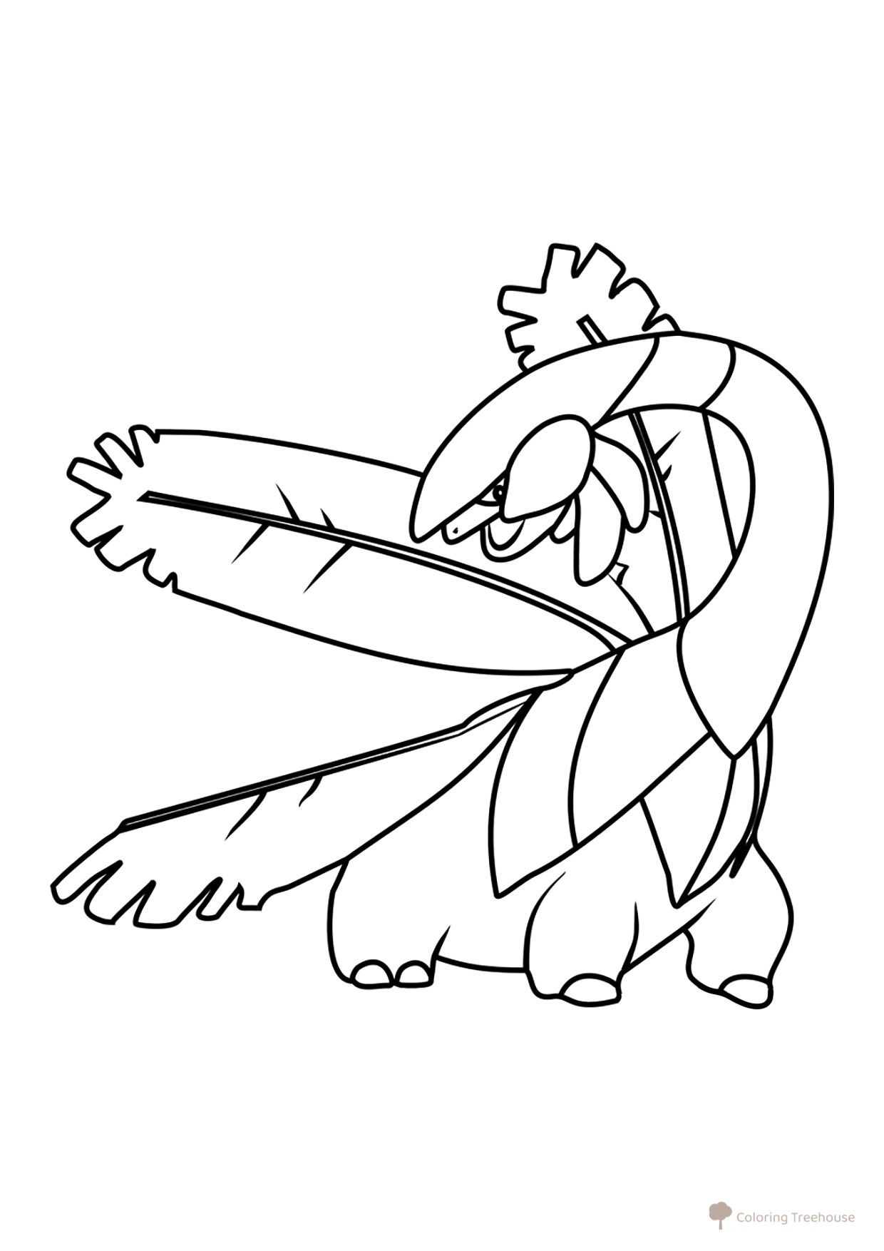 Tropius Pokemon Coloring Page #0357 free printable Generation 3 Pokémon Coloring Pages coloring page