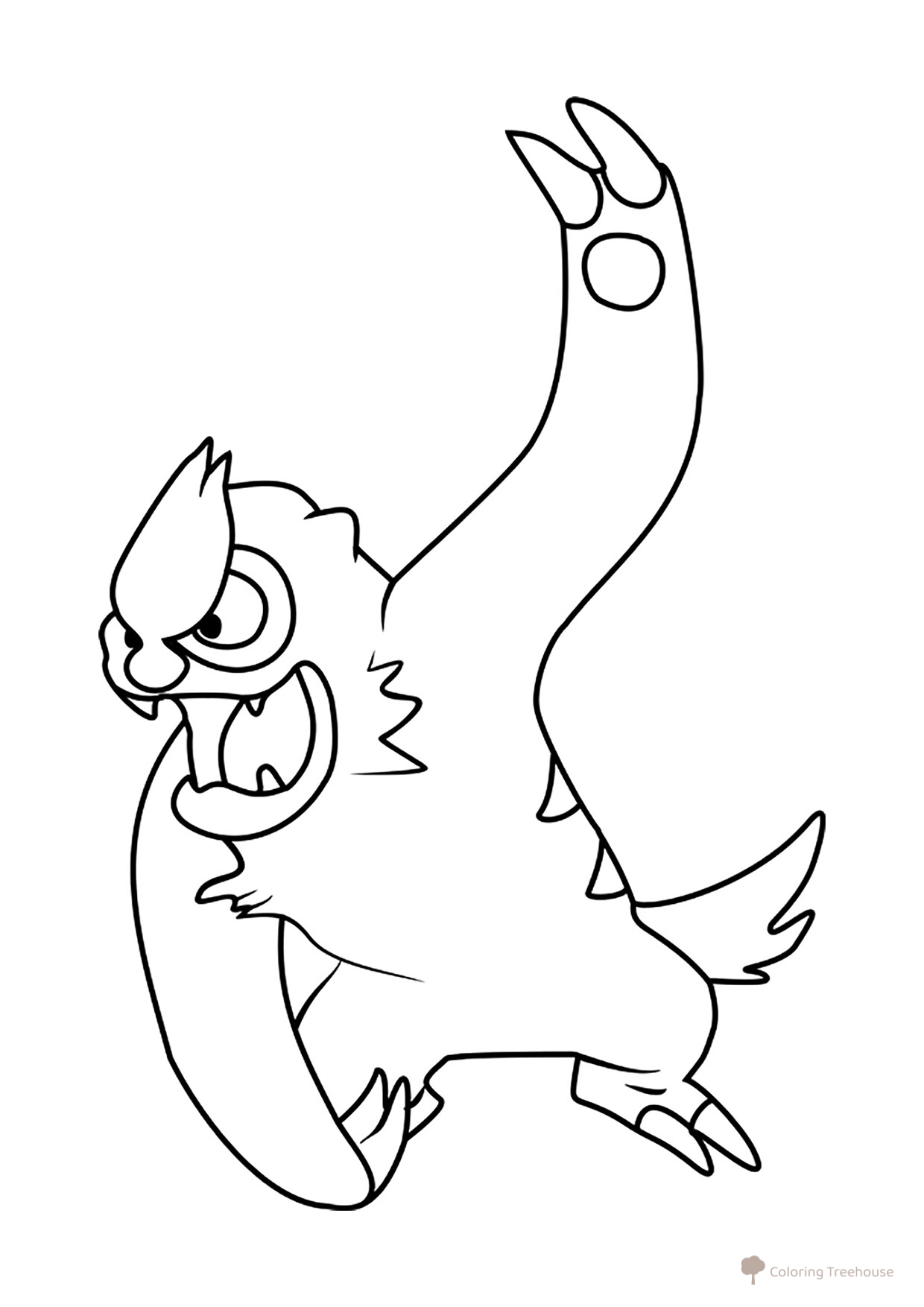 Página para colorear Pokémon Vigoroth #0288 dibujo para colorear gratis de Páginas para colorear: Pokémon de la Generación 3 (Hoenn)
