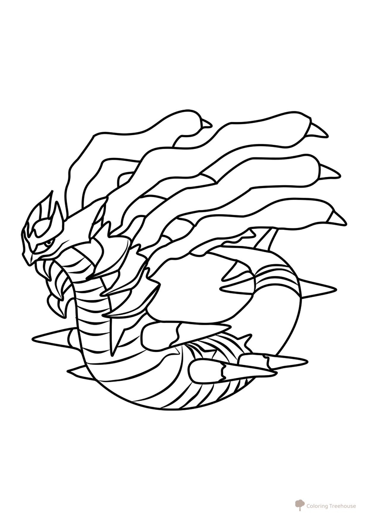 Página para colorear: Pokémon legendario Giratina #0487 dibujo para colorear gratis de Páginas para colorear: Pokémon de la 4.ª generación