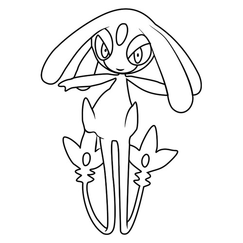 Página para colorear: Pokémon legendario Mesprit dibujo para colorear gratis de Páginas para colorear: Pokémon de la 4.ª generación