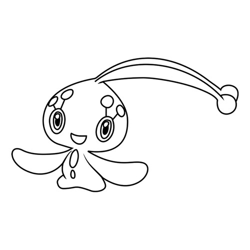 Página para colorear: Pokémon mítico Manaphy (#0490) dibujo para colorear gratis de Páginas para colorear: Pokémon de la 4.ª generación