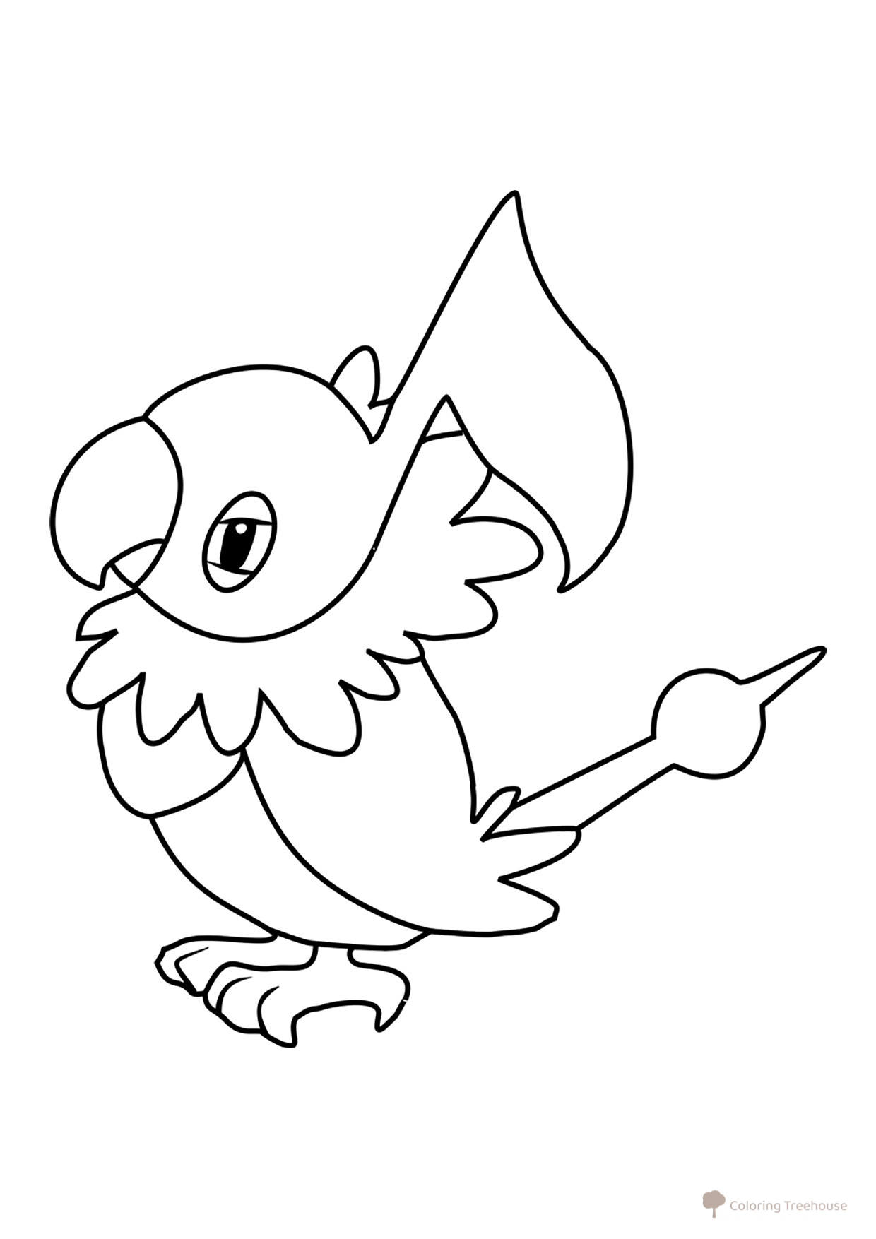 Pokémon Chatot Coloring Page #0441 free printable Generation 4 Pokémon Coloring Pages coloring page