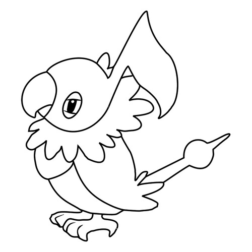 Pokémon Chatot Coloring Page #0441 free printable Generation 4 Pokémon Coloring Pages coloring page