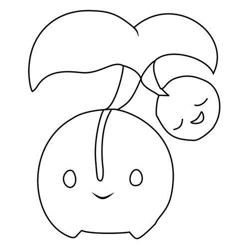 Cherubi Pokemon Coloring Page #0420 free printable Generation 4 Pokémon Coloring Pages coloring page