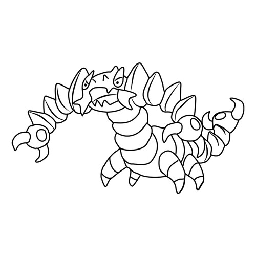 Página para colorear Pokémon Drapion #0452 dibujo para colorear gratis de Páginas para colorear: Pokémon de la 4.ª generación