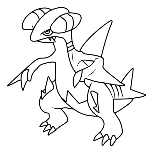 Página para colorear de Pokémon Gabait #0444 dibujo para colorear gratis de Páginas para colorear: Pokémon de la 4.ª generación
