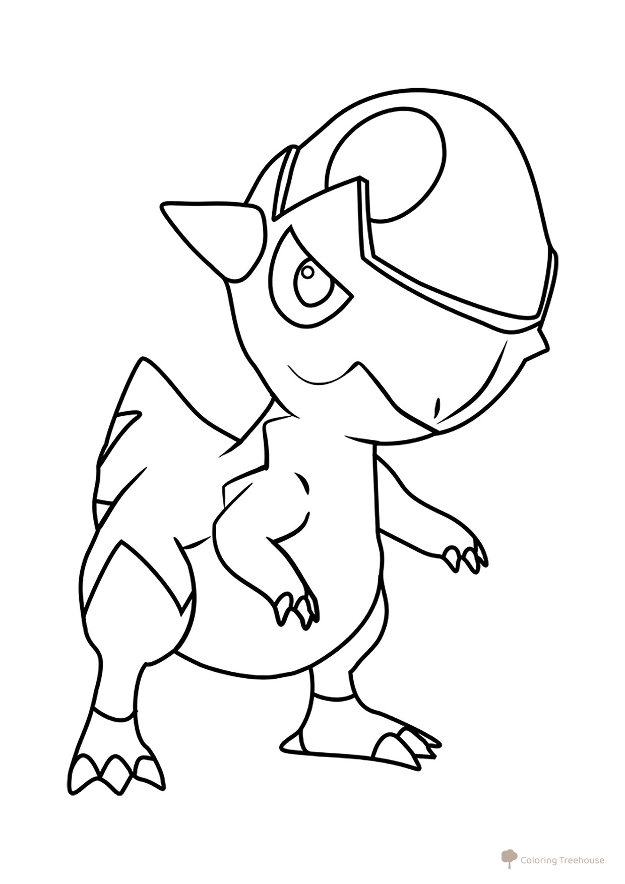 Página para colorear Pokémon Krenidos #0408 dibujo para colorear gratis de Páginas para colorear: Pokémon de la 4.ª generación