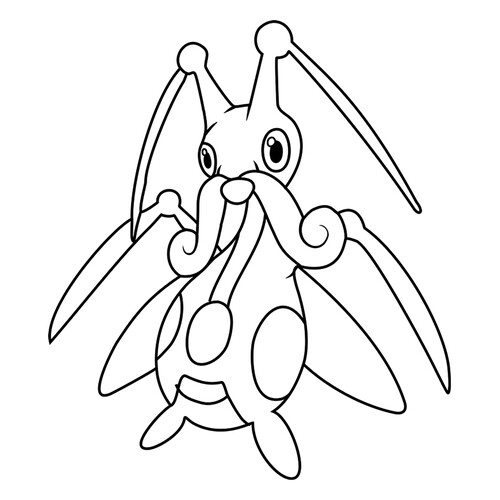 Pokemon Kricketune Coloring Page #0402 free printable Generation 4 Pokémon Coloring Pages coloring page