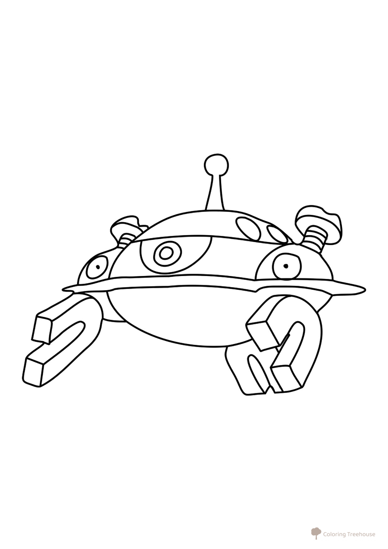 Pokemon Magnezone Coloring Page #0462 free printable Generation 4 Pokémon Coloring Pages coloring page