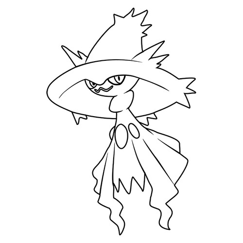 Página para colorear Pokémon Mismagius #0429 dibujo para colorear gratis de Páginas para colorear: Pokémon de la 4.ª generación