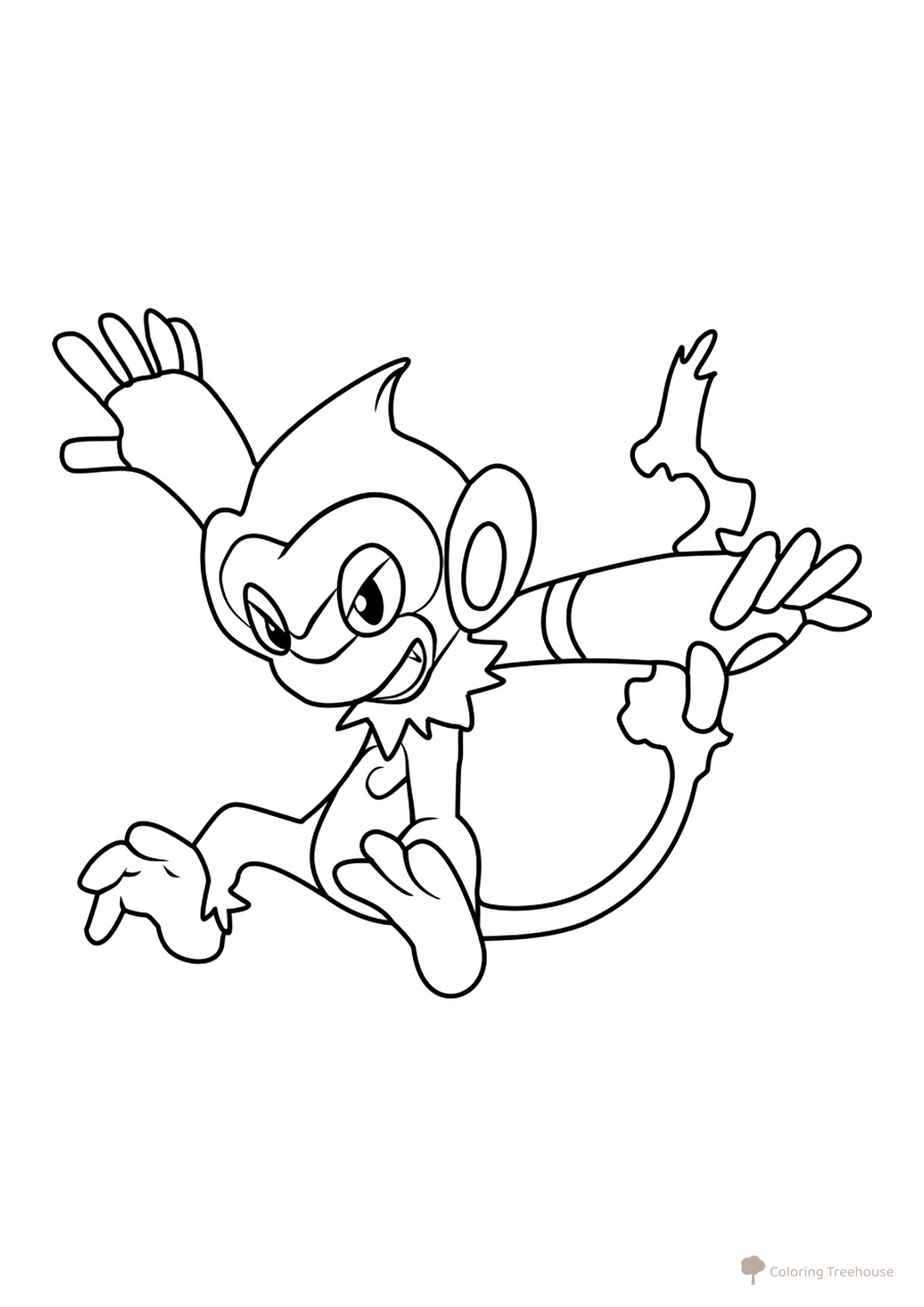 Página para colorear Pokémon Monferno #0391 dibujo para colorear gratis de Páginas para colorear: Pokémon de la 4.ª generación