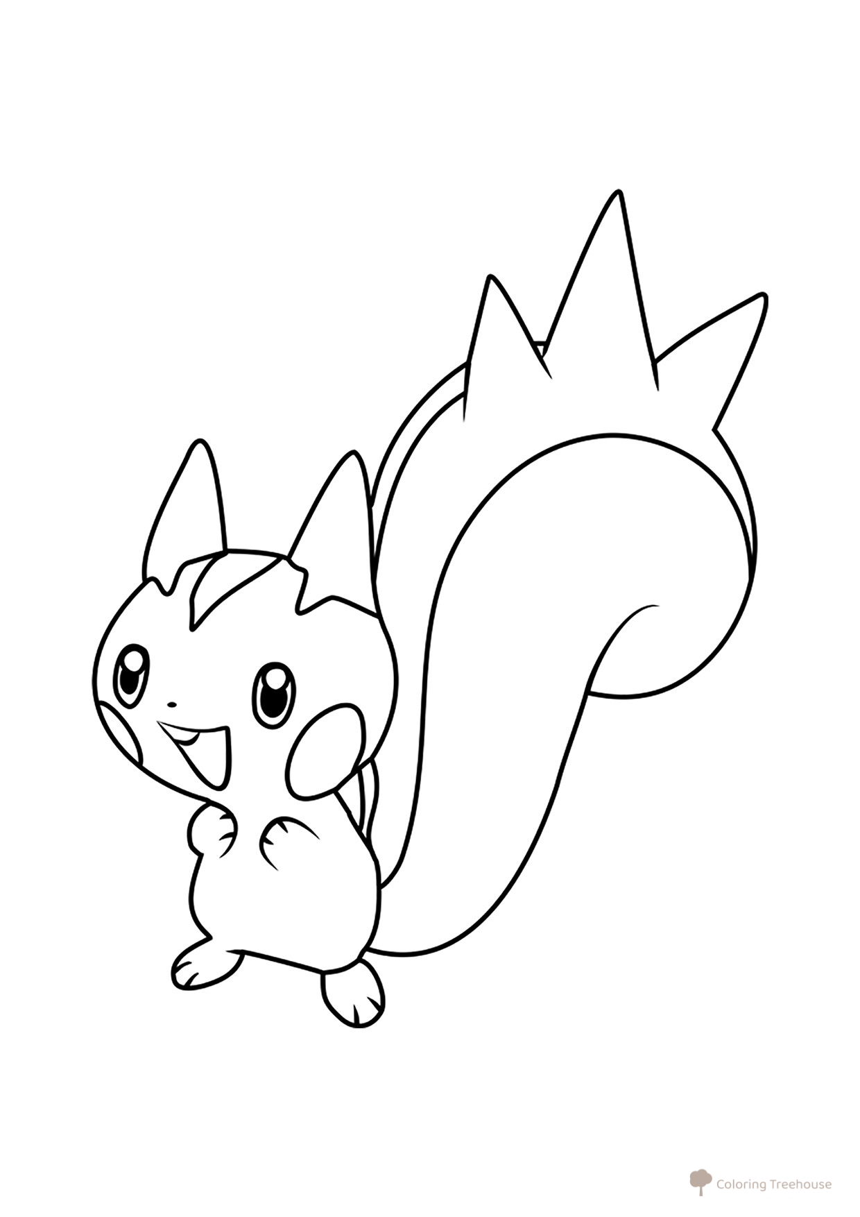 Página para colorear Pokémon Pachirisu #0417 dibujo para colorear gratis de Páginas para colorear: Pokémon de la 4.ª generación