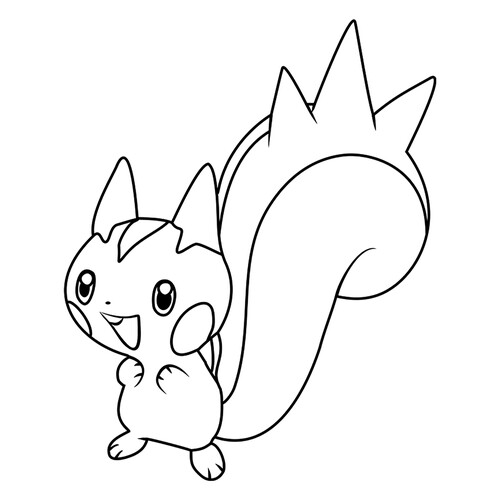 Página para colorear Pokémon Pachirisu #0417 dibujo para colorear gratis de Páginas para colorear: Pokémon de la 4.ª generación