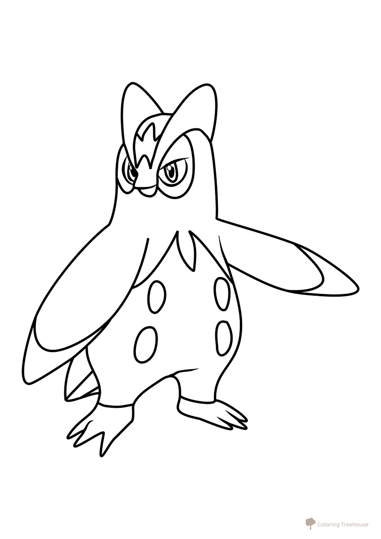 Página para colorear Pokémon Prinplup #0394 dibujo para colorear gratis de Páginas para colorear: Pokémon de la 4.ª generación