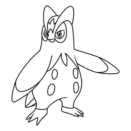 Página para colorear Pokémon Prinplup #0394 dibujo para colorear gratis de Páginas para colorear: Pokémon de la 4.ª generación