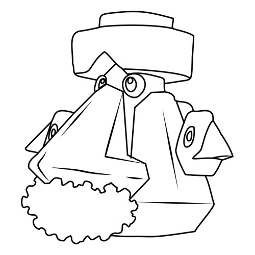 Pokemon Probopass Coloring Page #0476 free printable Generation 4 Pokémon Coloring Pages coloring page