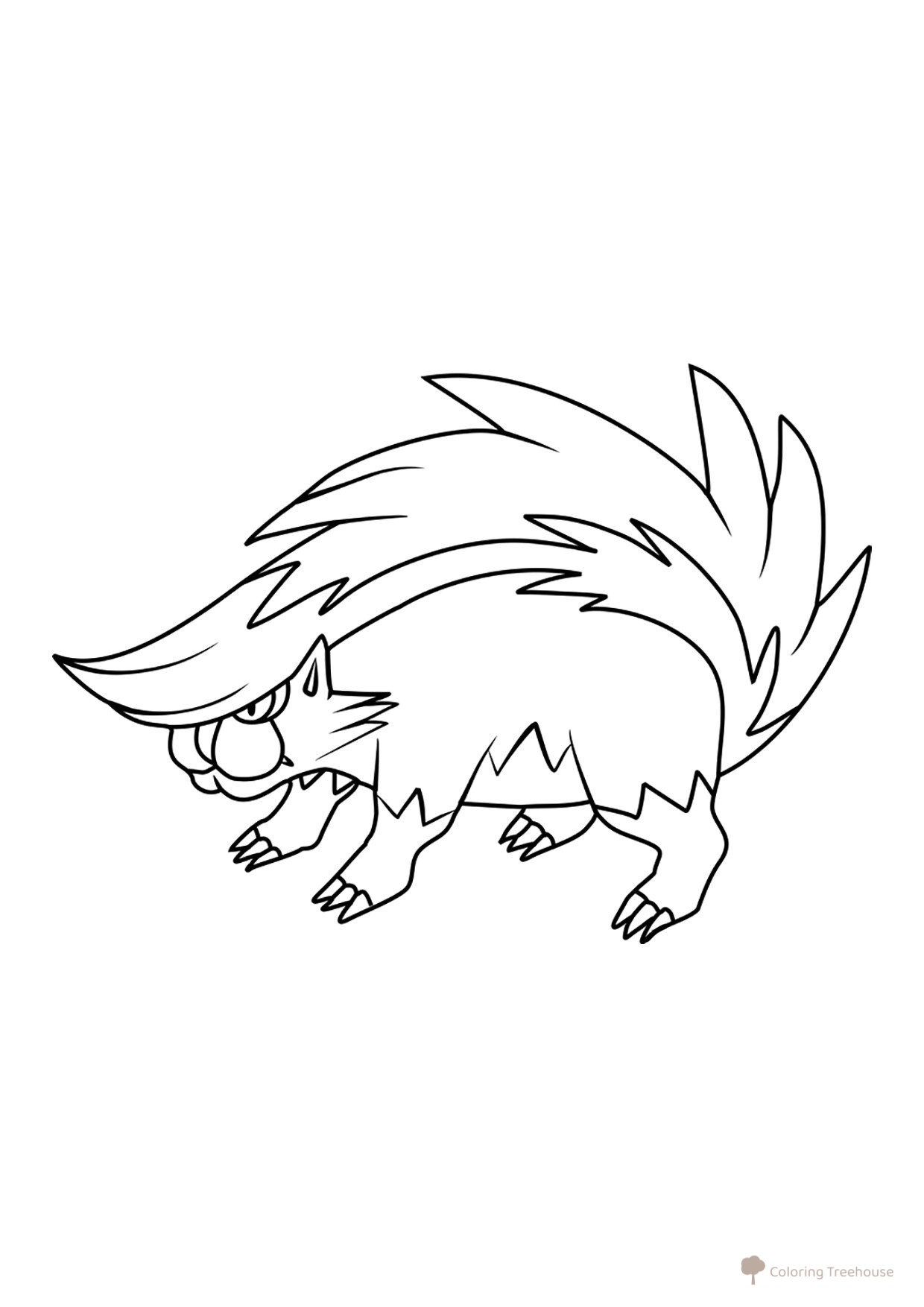Página para colorear Pokémon Skuntank #0435 dibujo para colorear gratis de Páginas para colorear: Pokémon de la 4.ª generación