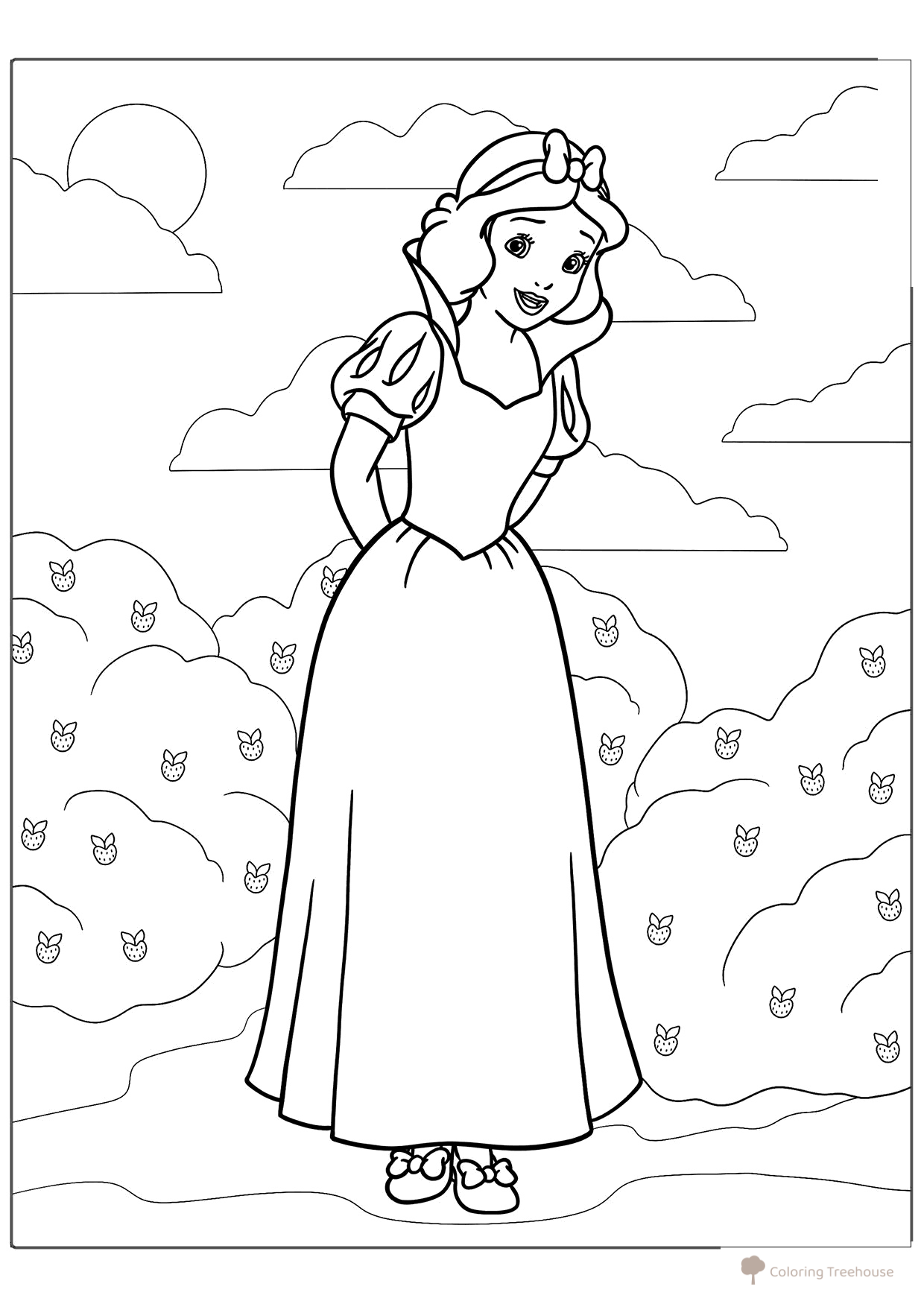 Snow White Coloring Page for Kids free printable Snow White Coloring Pages coloring page