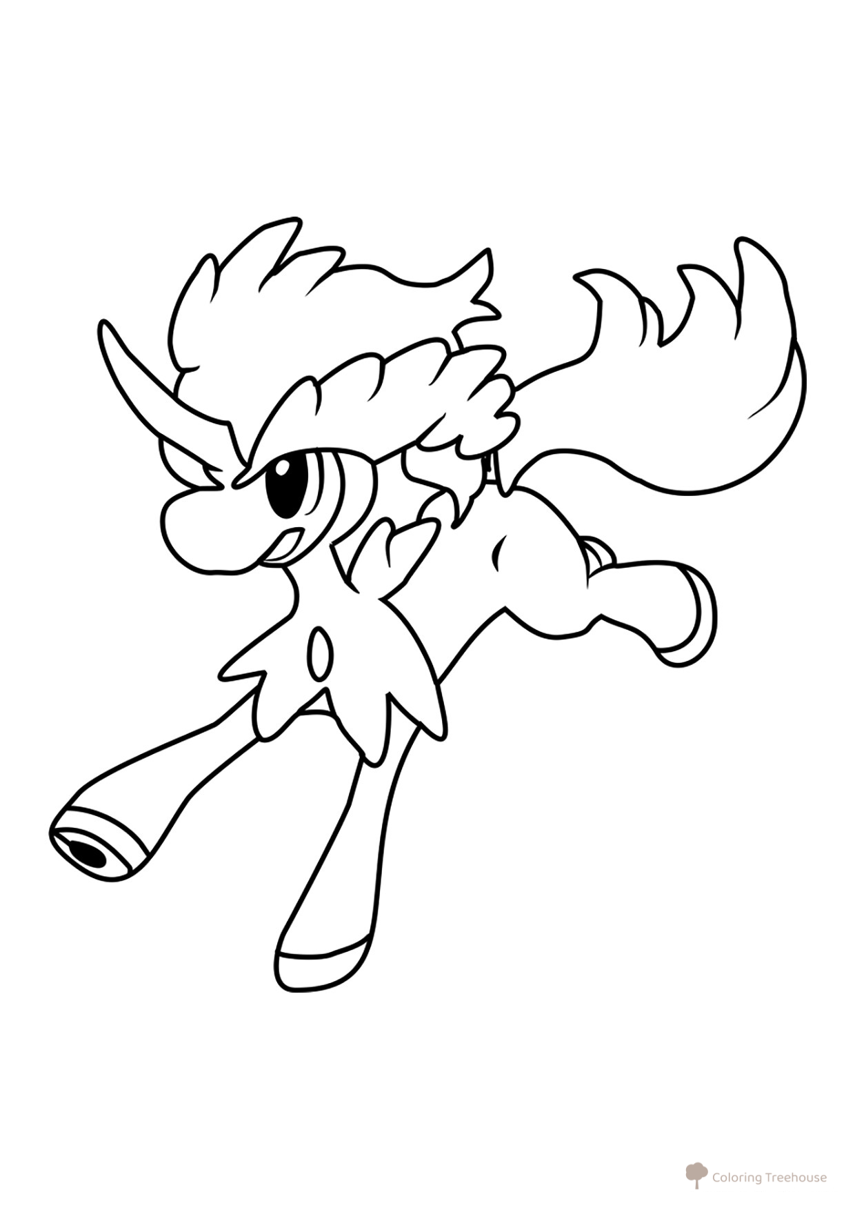 Página para colorear del Pokémon mítico Keldeo dibujo para colorear gratis de Páginas para colorear: Pokémon de la 5.ª generación (Unova)
