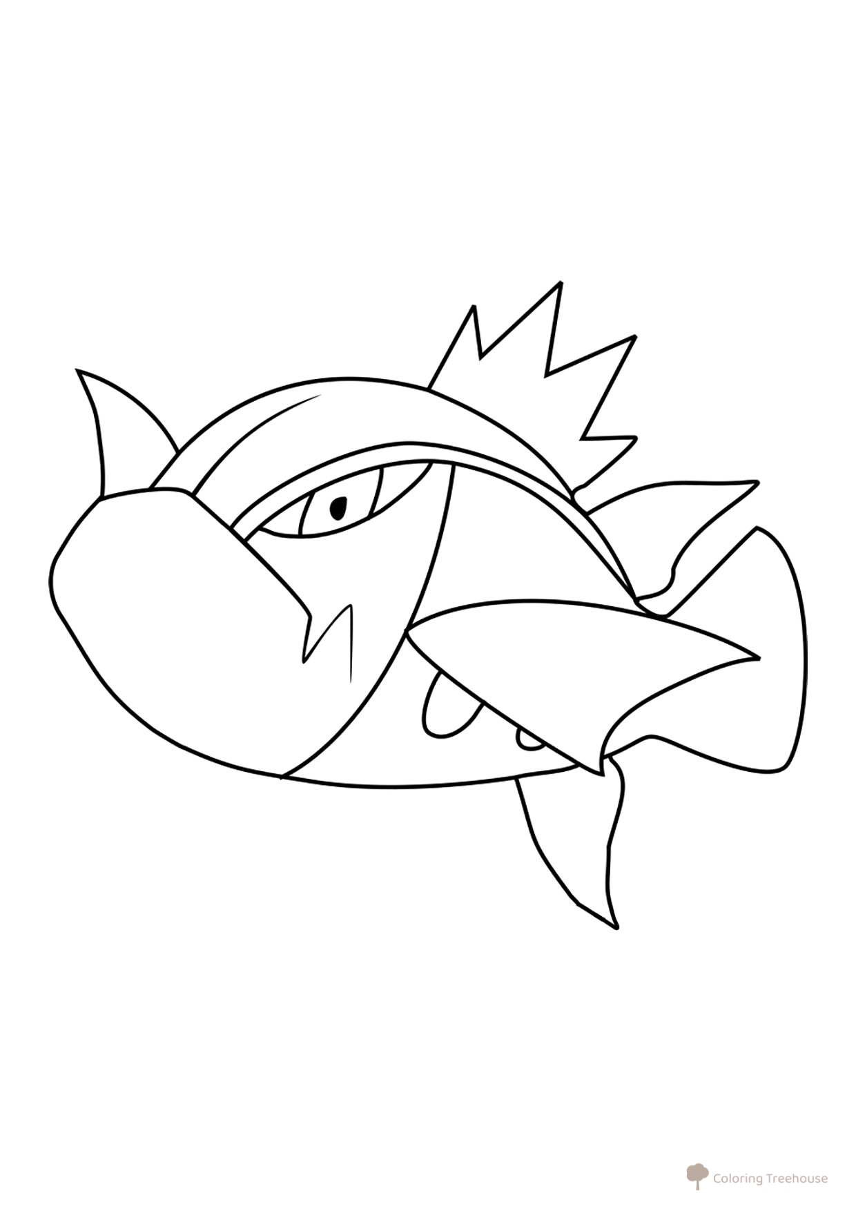Página para colorear de Pokémon Basculin #0550 dibujo para colorear gratis de Páginas para colorear: Pokémon de la 5.ª generación (Unova)