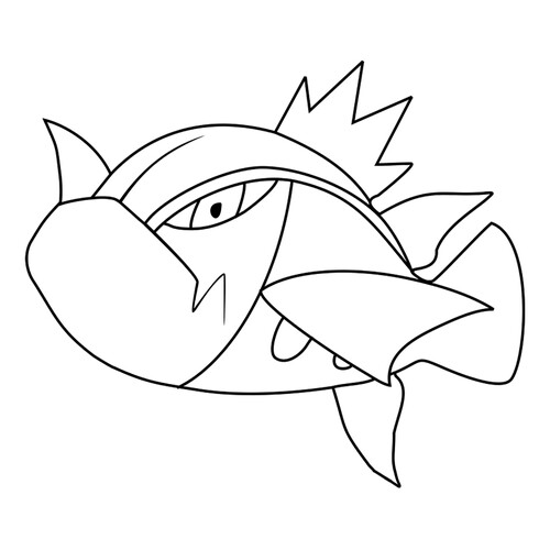Página para colorear de Pokémon Basculin #0550 dibujo para colorear gratis de Páginas para colorear: Pokémon de la 5.ª generación (Unova)
